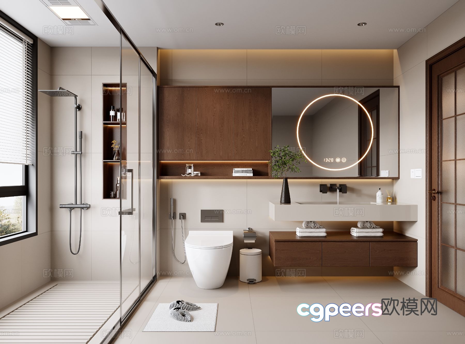 Middle style bathroom 3d model Middle style bathroom 3d model