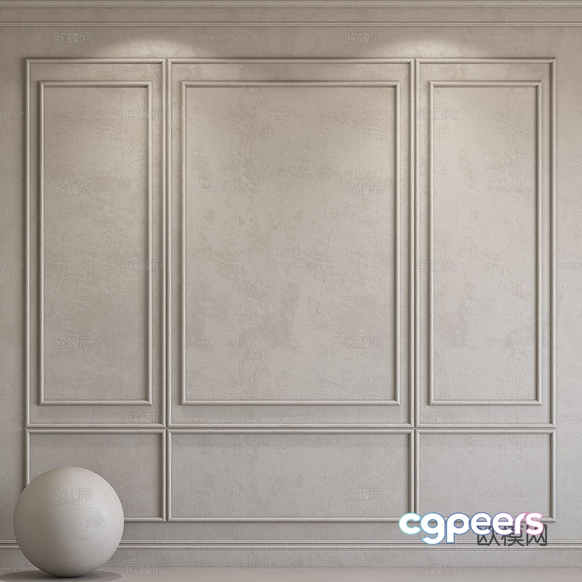 French wall panel 3d model French wall panel 3d model