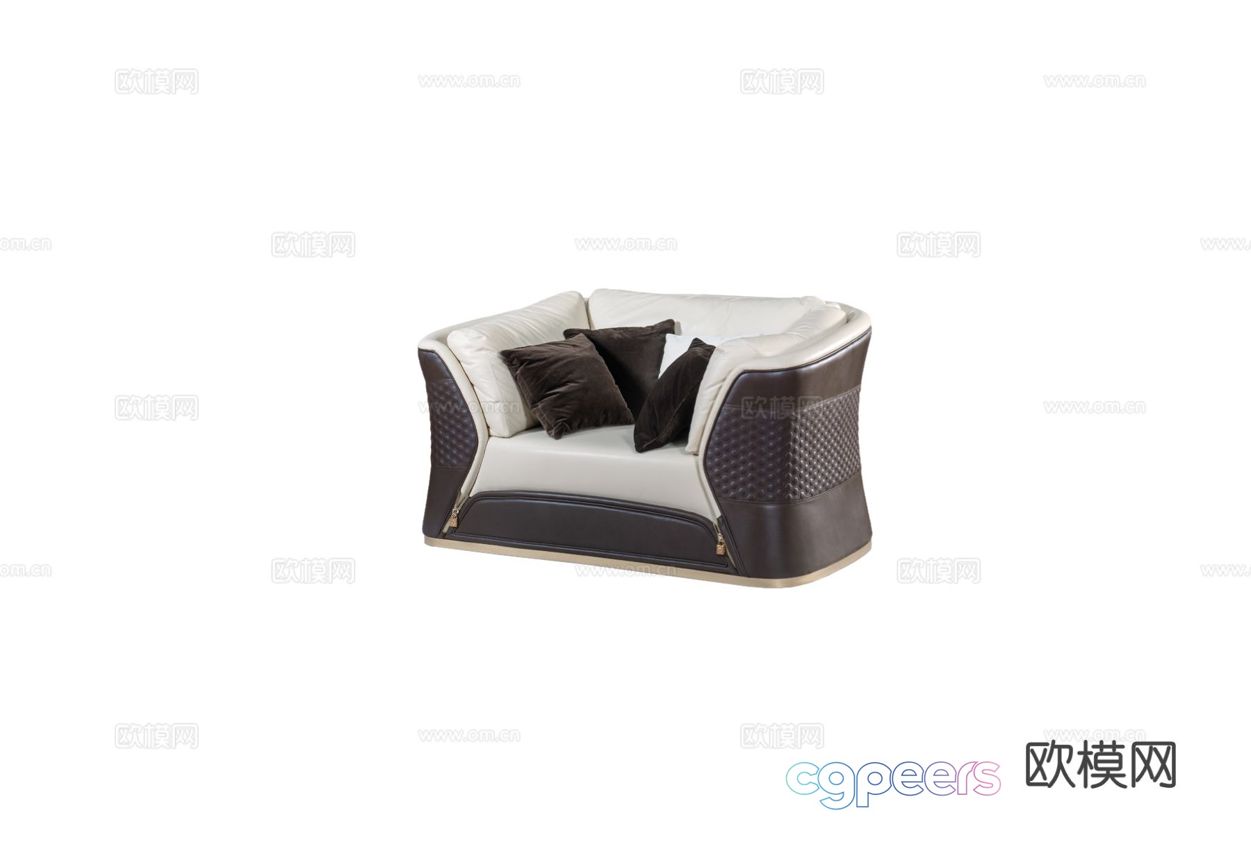 TURRI VOGUE single sofa 3d model TURRI VOGUE single sofa 3d model