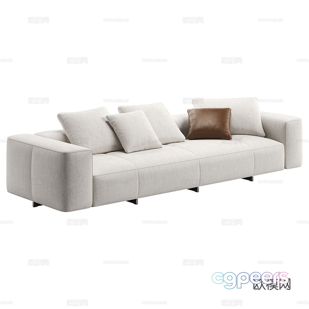 Modern Italian Minotti Yves casual sofa 3d model Modern Italian Minotti Yves casual sofa 3d model