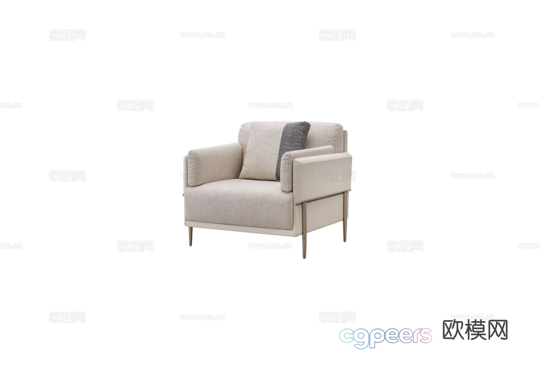 TURRI ZERO single sofa 3d model TURRI ZERO single sofa 3d model