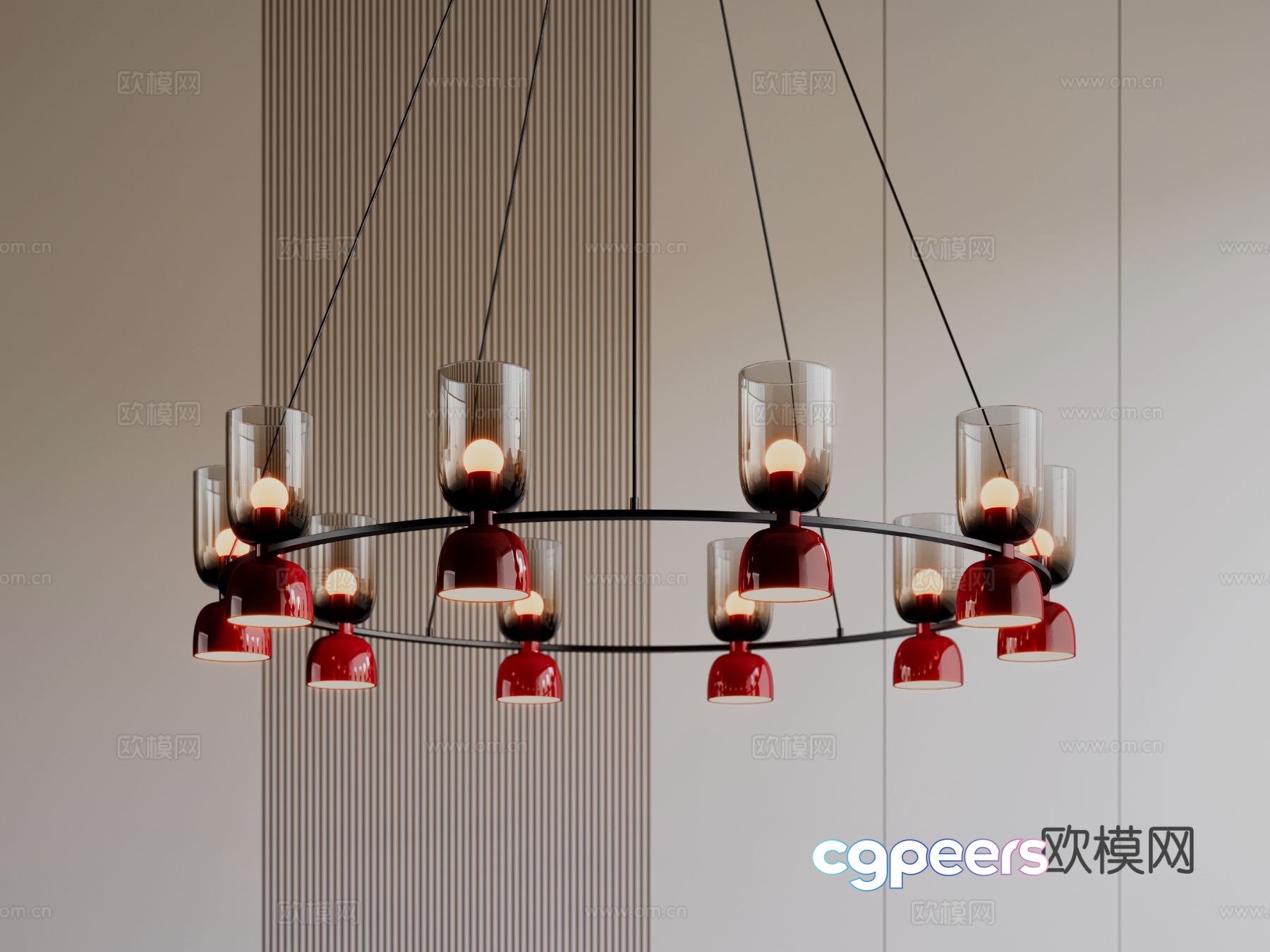 Modern chandelier 3d model Modern chandelier 3d model