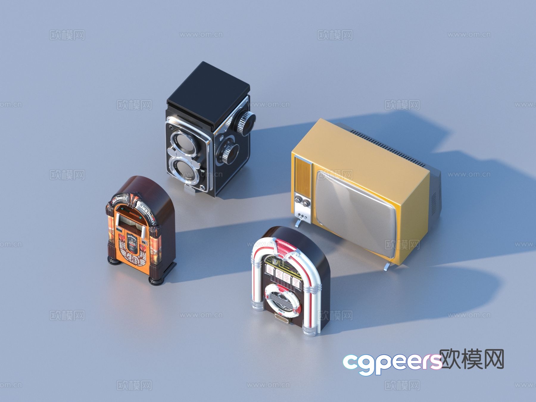 Old electrical appliances 3D model Old electrical appliances 3D model
