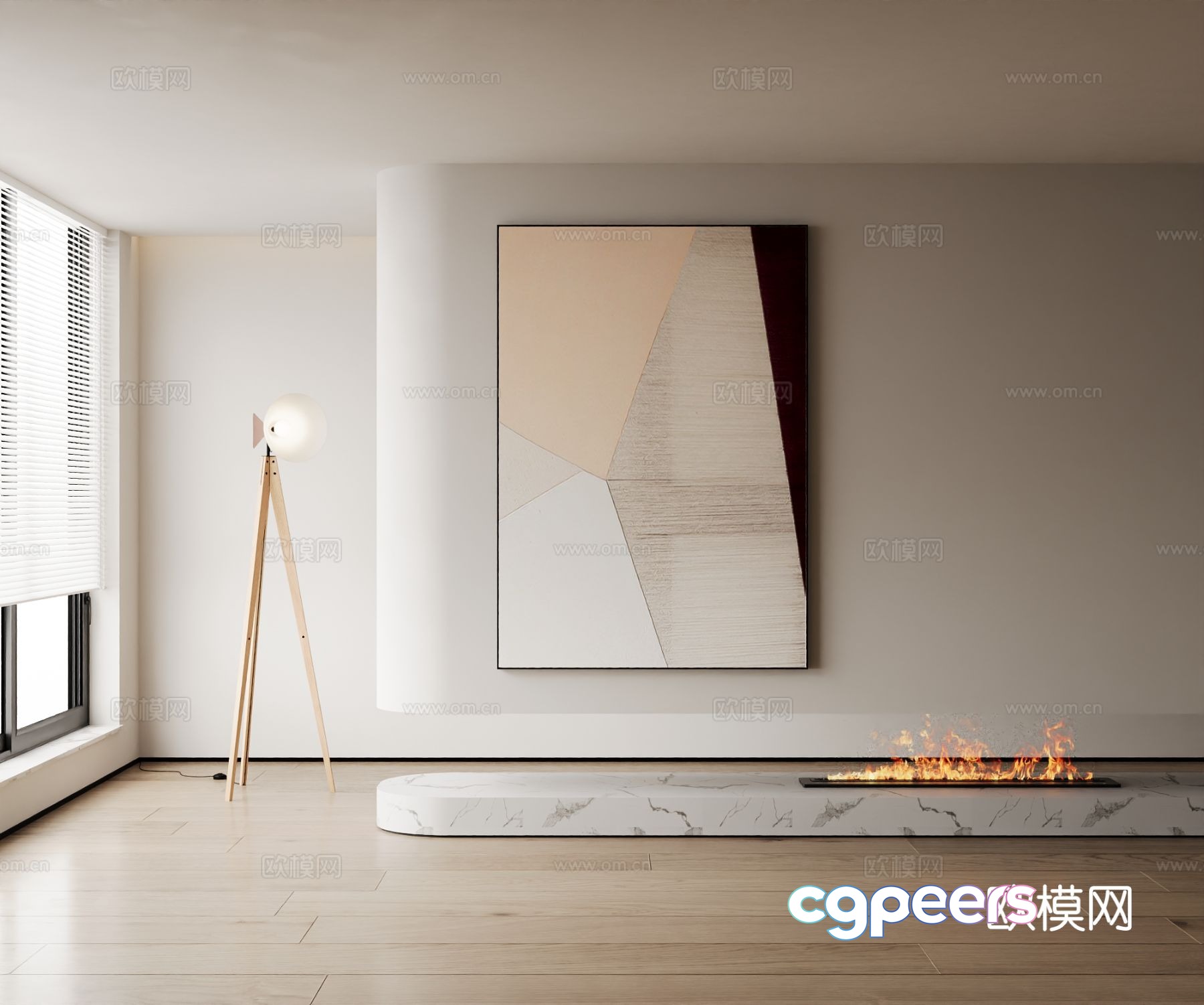 Modern decorative painting 3d model Modern decorative painting 3d model