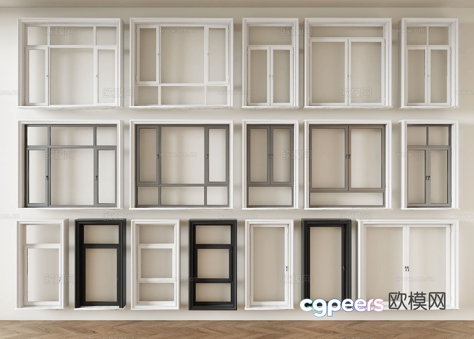 Modern window Window 3d model Modern window Window 3d model