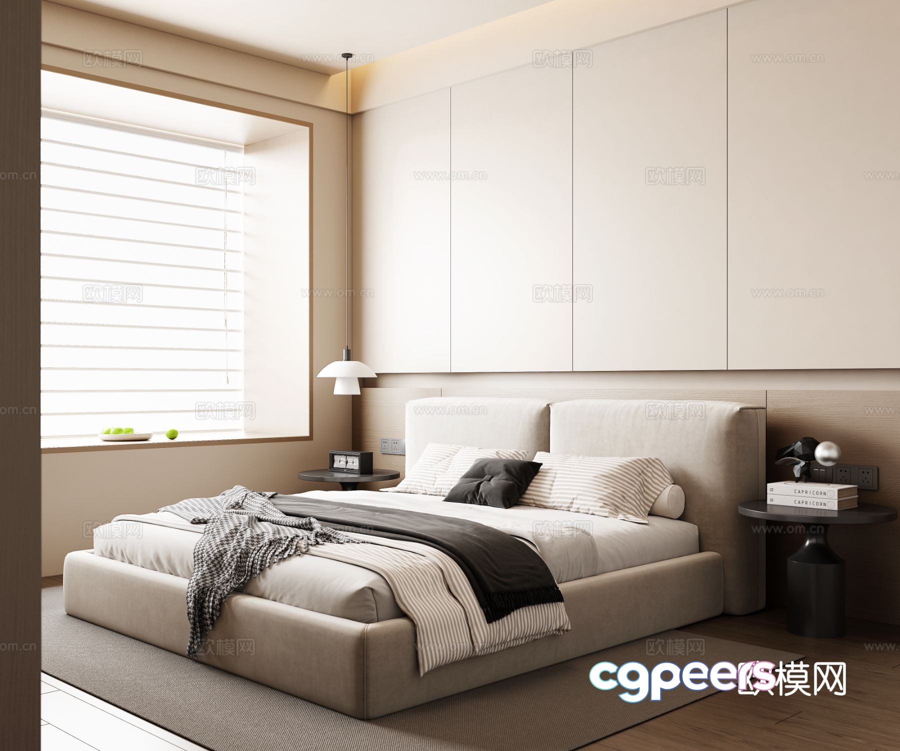 Modern minimalist bedroom 3d model Modern minimalist bedroom 3d model