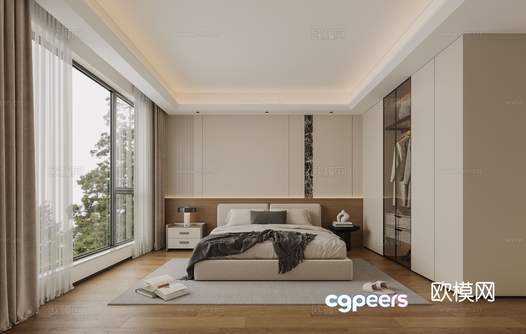 Modern bedroom 3d model Modern bedroom 3d model