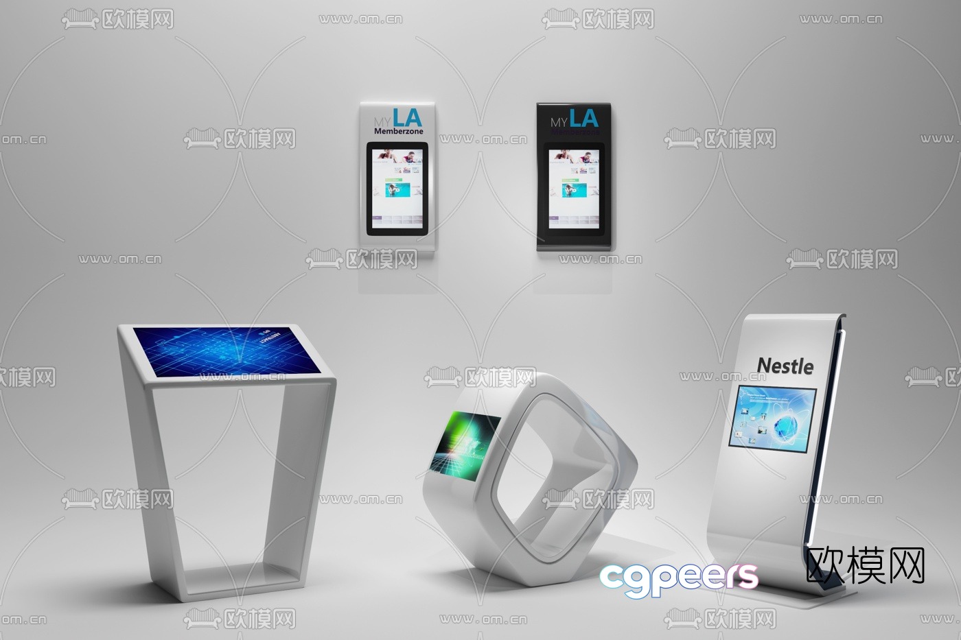 Modern smart terminal all-in-one 3D model