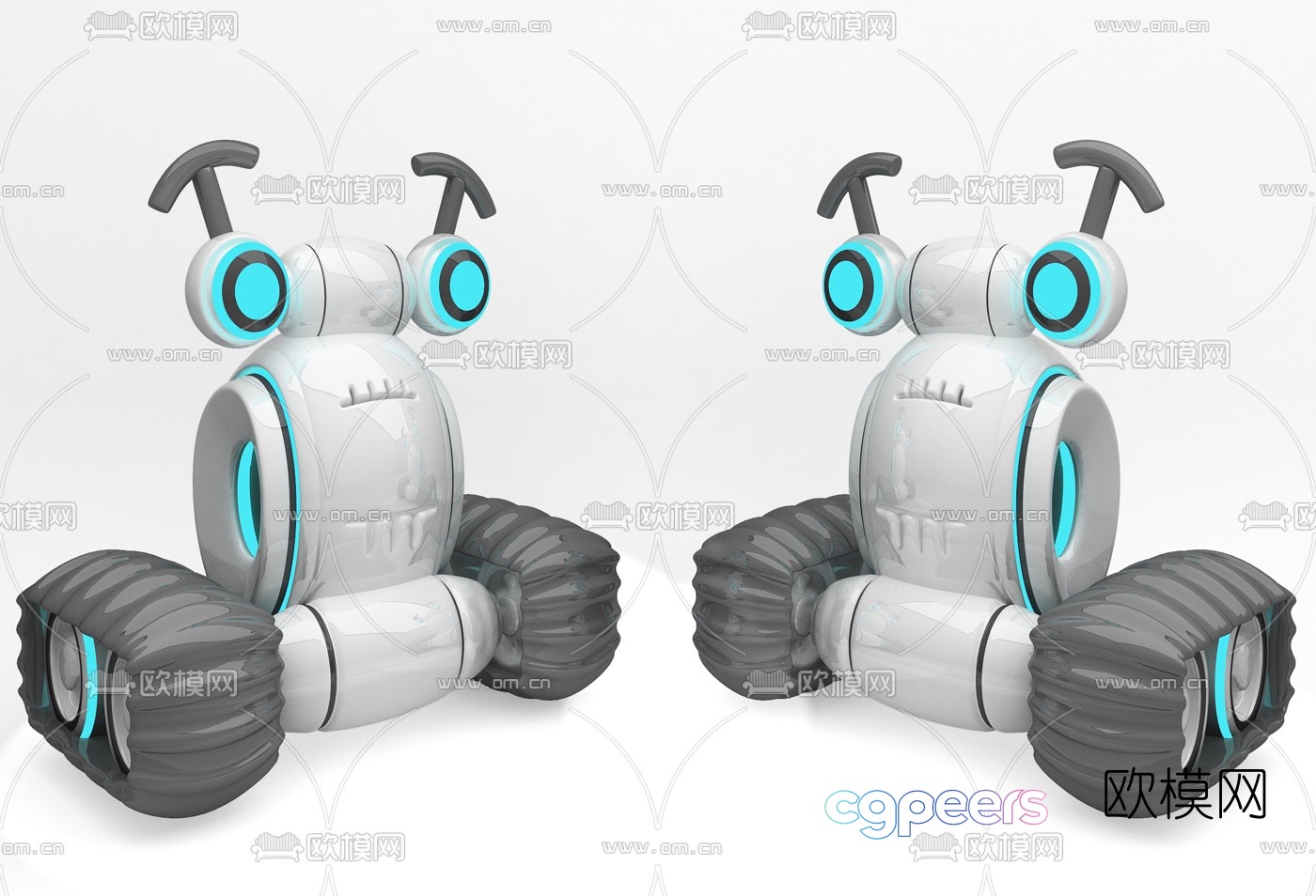 Modern crawler robot 3d model Modern crawler robot 3d model