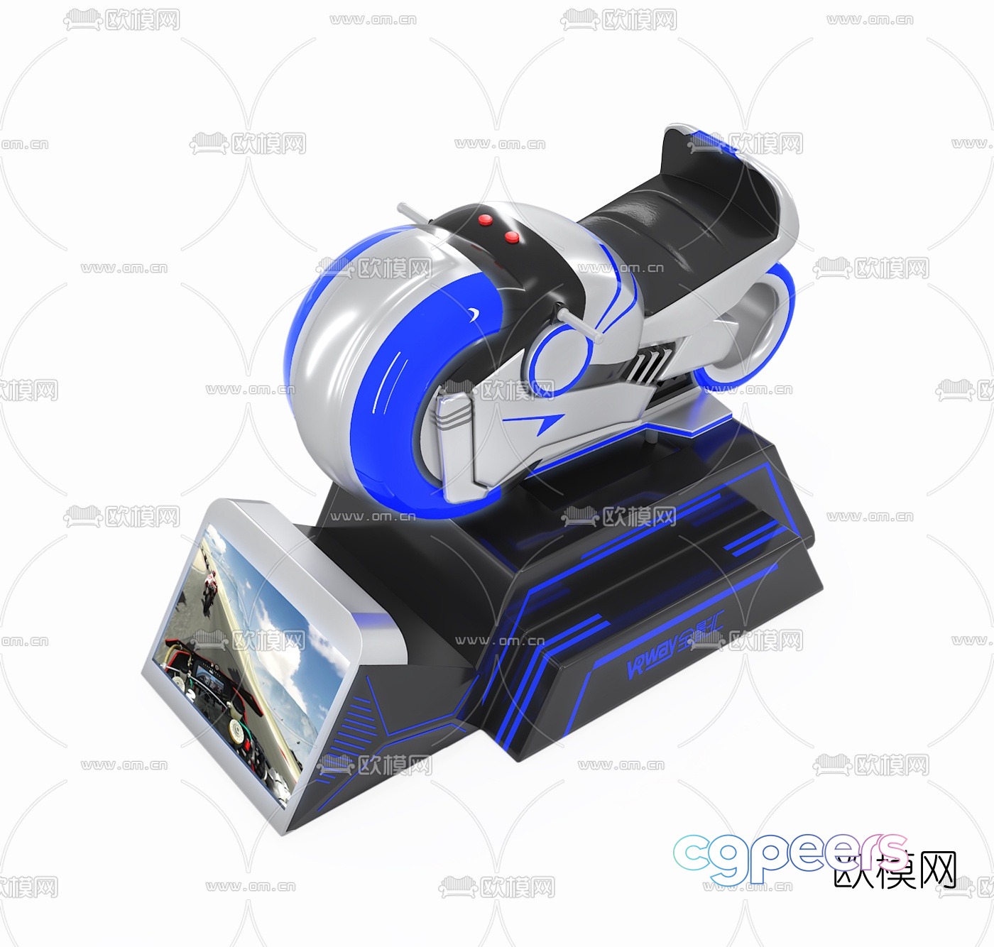Modern VR motorcycle gaming device 3d model Modern VR motorcycle gaming device 3d model