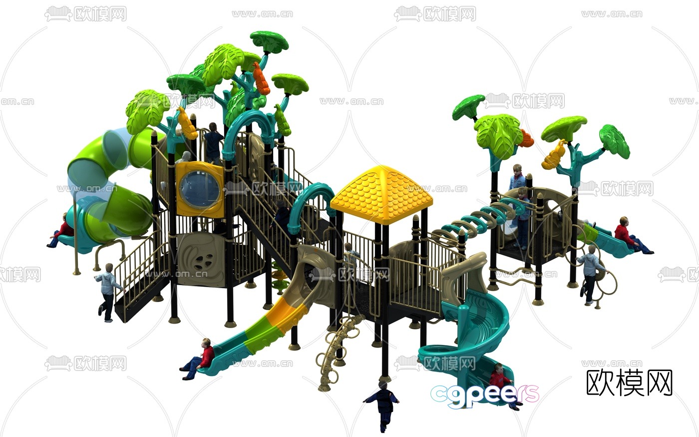 Modern children's slide ride 3d model Modern children's slide ride 3d model
