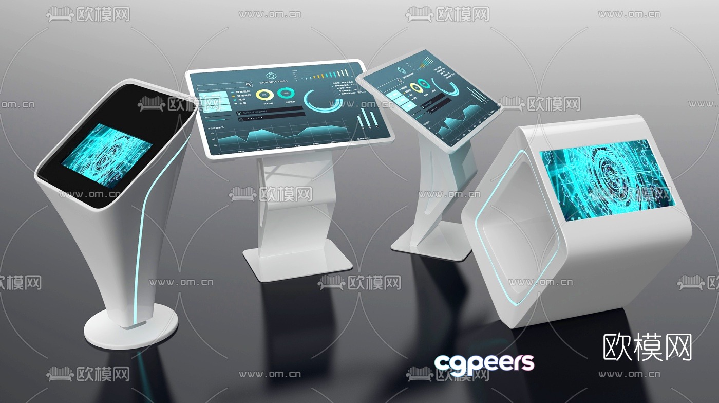 Modern touch screen all-in-one 3d model Modern touch screen all-in-one 3d model