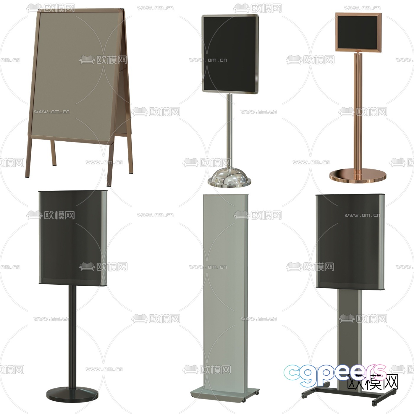 Modern billboard signage 3d model Modern billboard signage 3d model