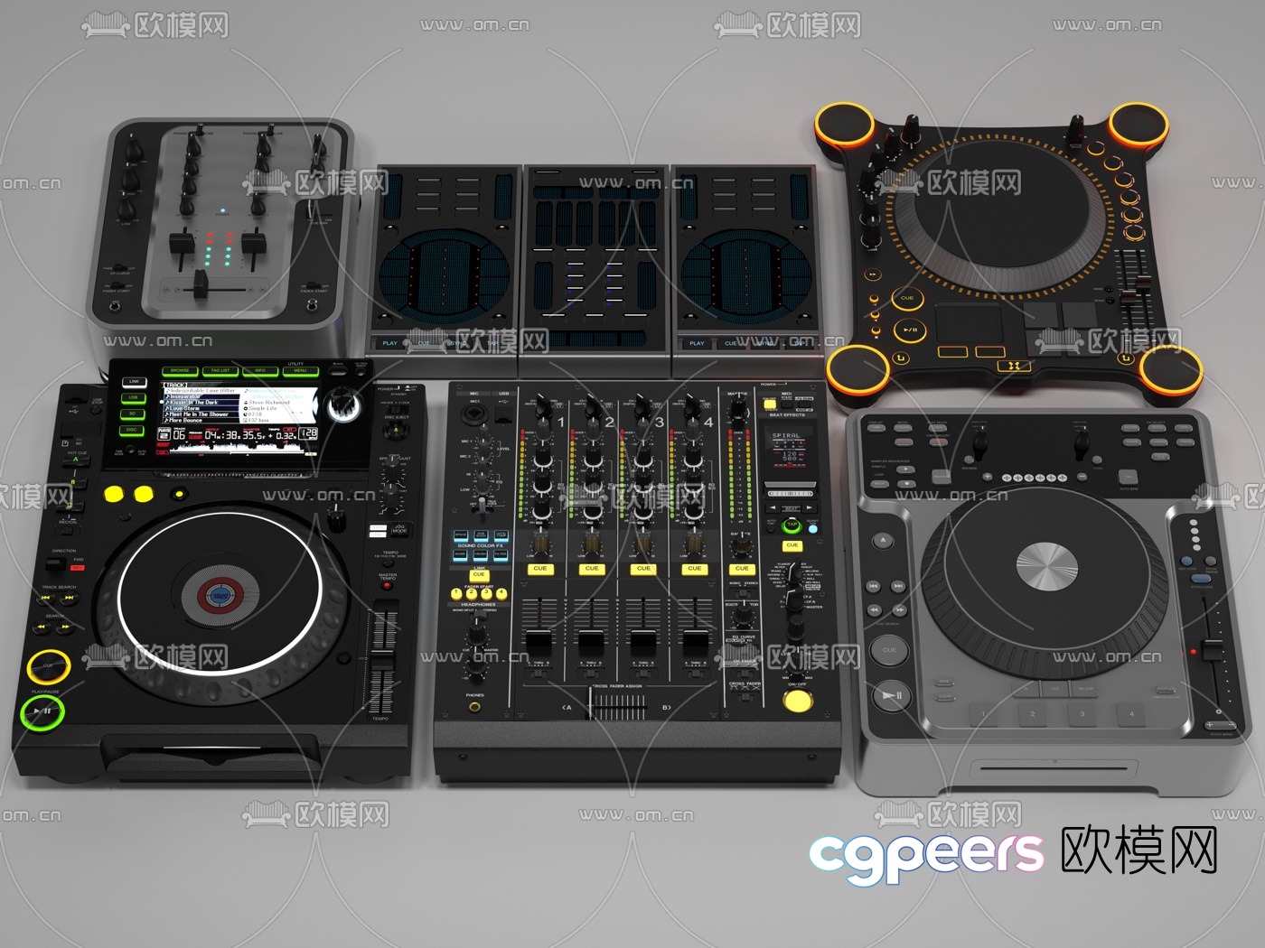 Modern record player 3d model Modern record player 3d model