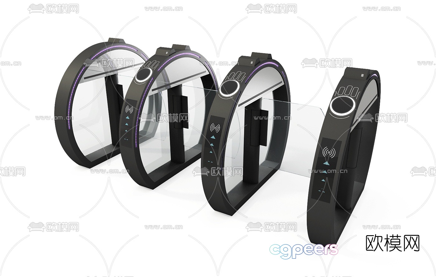 Modern hand pulse gate induction gate 3d model Modern hand pulse gate induction gate 3d model