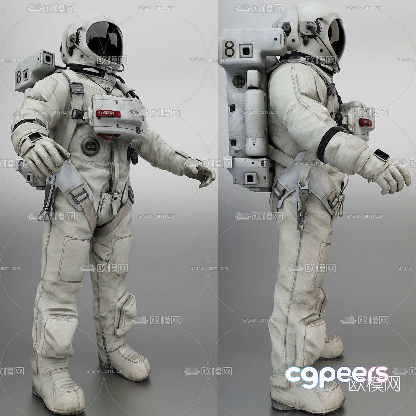 Modern astronaut 3d model Modern astronaut 3d model