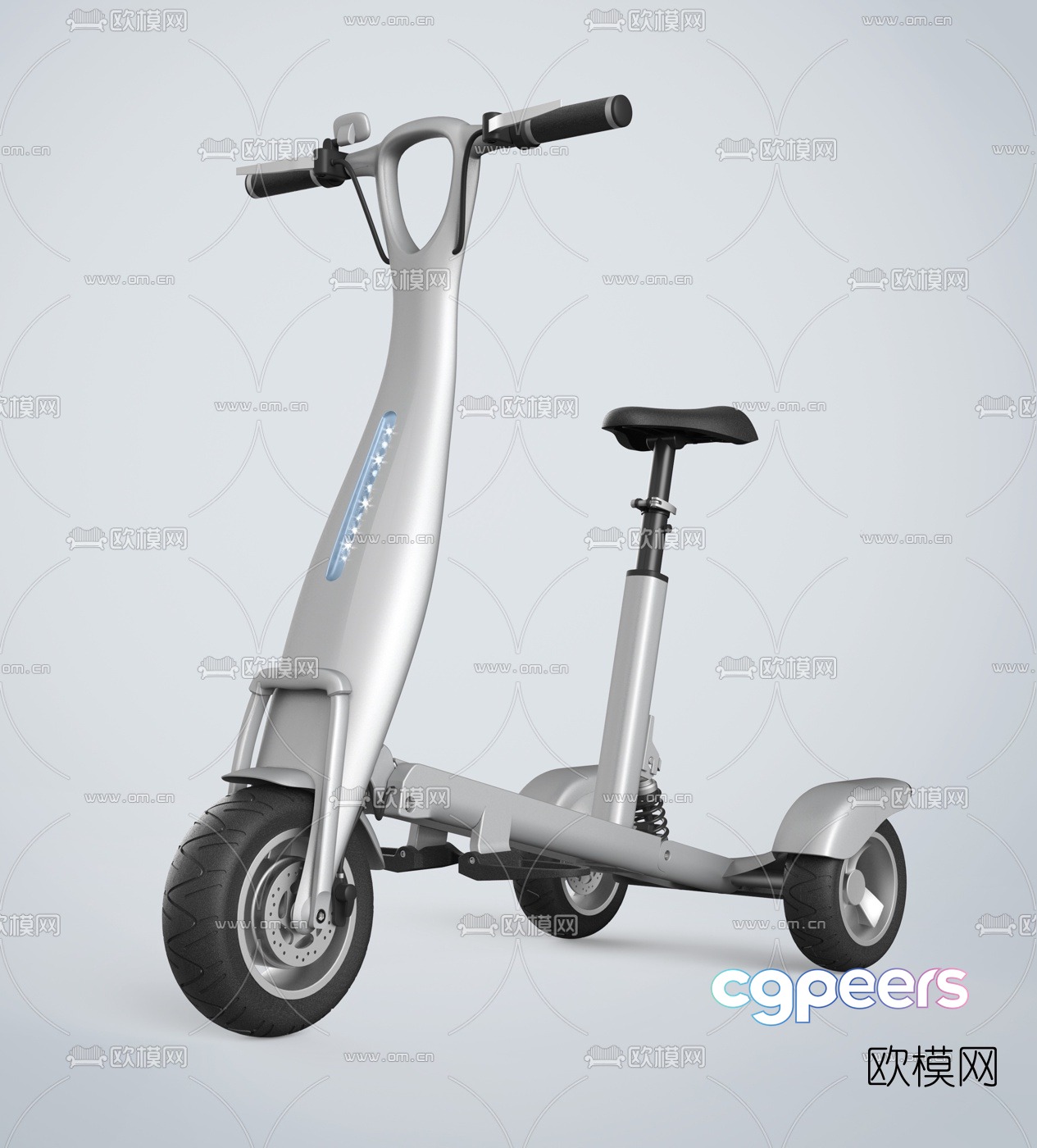 Modern electric scooter 3d model Modern electric scooter 3d model