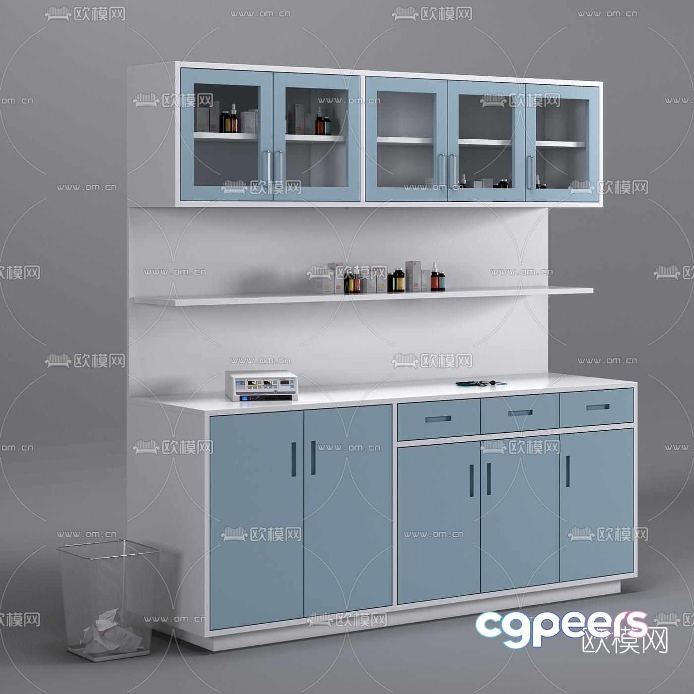 Modern medical locker 3d model Modern medical locker 3d model