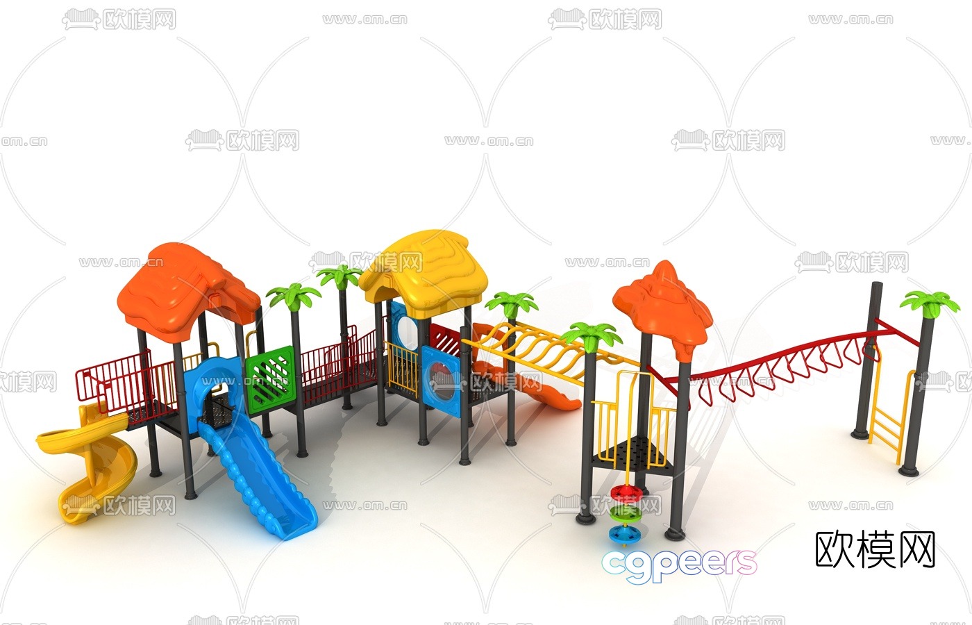 Modern outdoor children's slide 3d model Modern outdoor children's slide 3d model