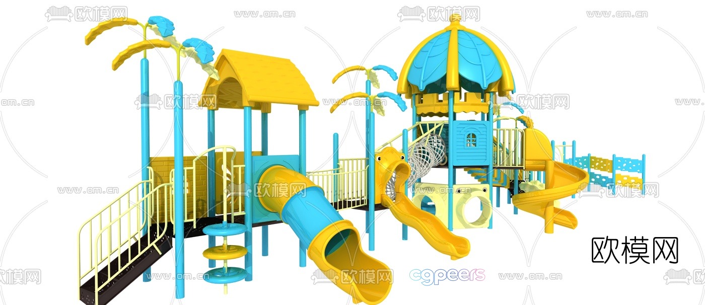 Modern children's slide ride 3d model Modern children's slide ride 3d model