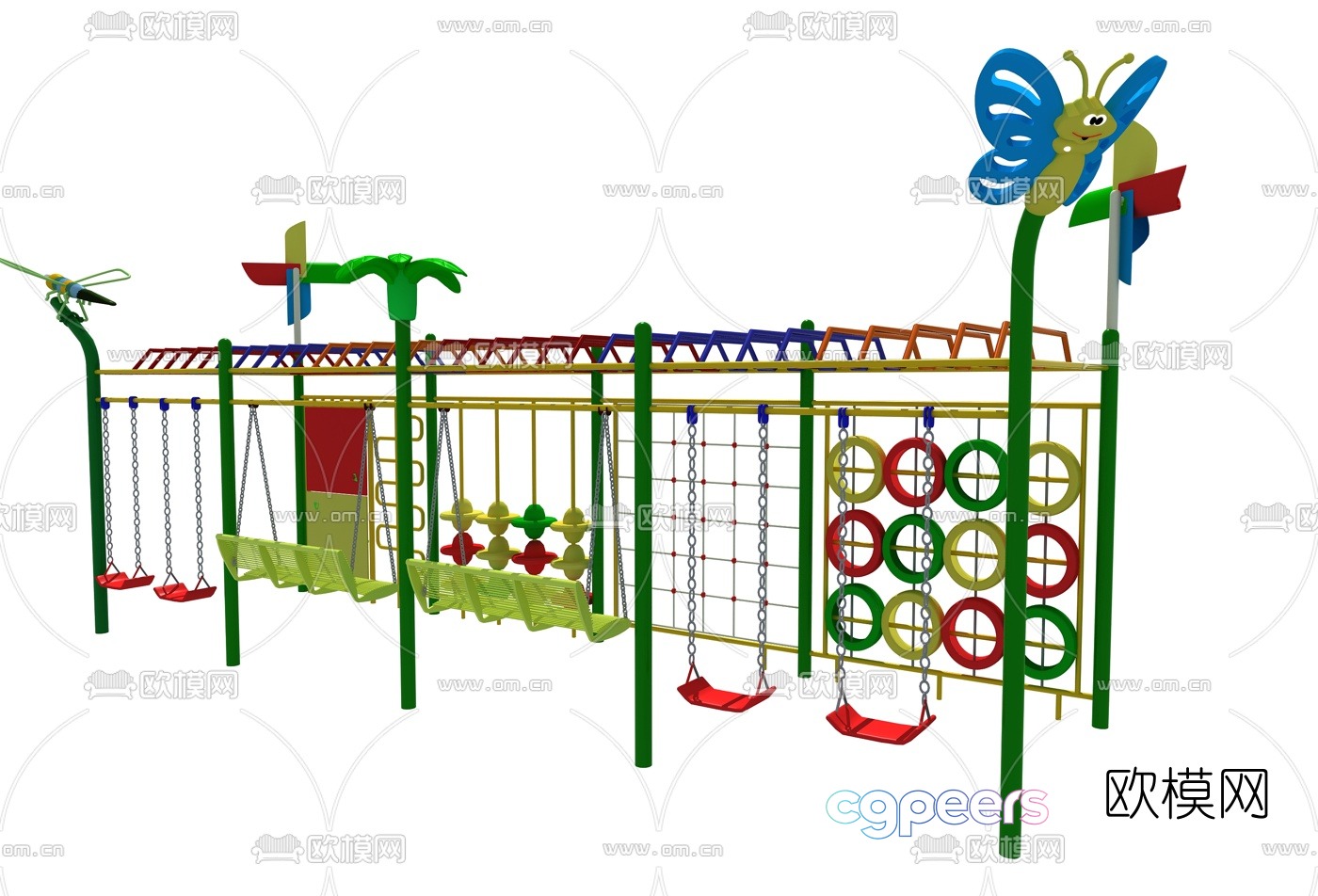 Modern iron grape trellis swing chair climbing 3D model Modern iron grape trellis swing chair climbing 3D model