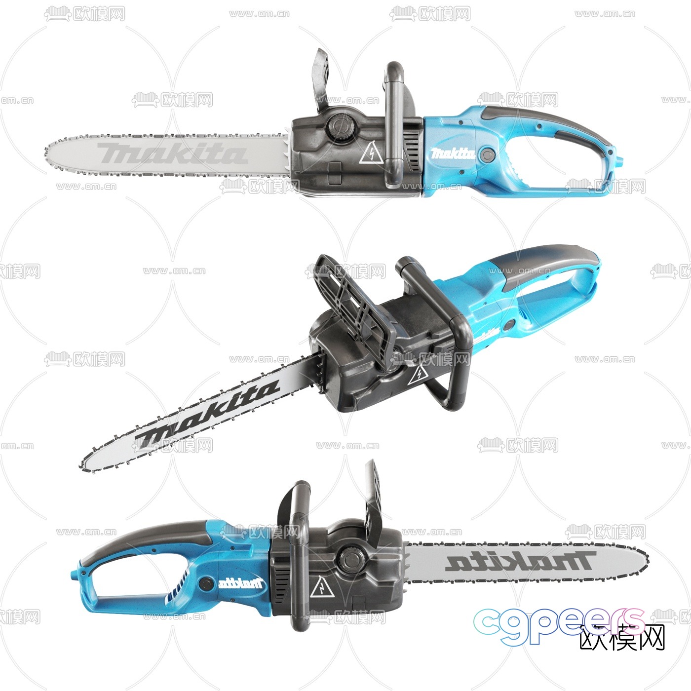 Modern logging saw chainsaw 3d model Modern logging saw chainsaw 3d model