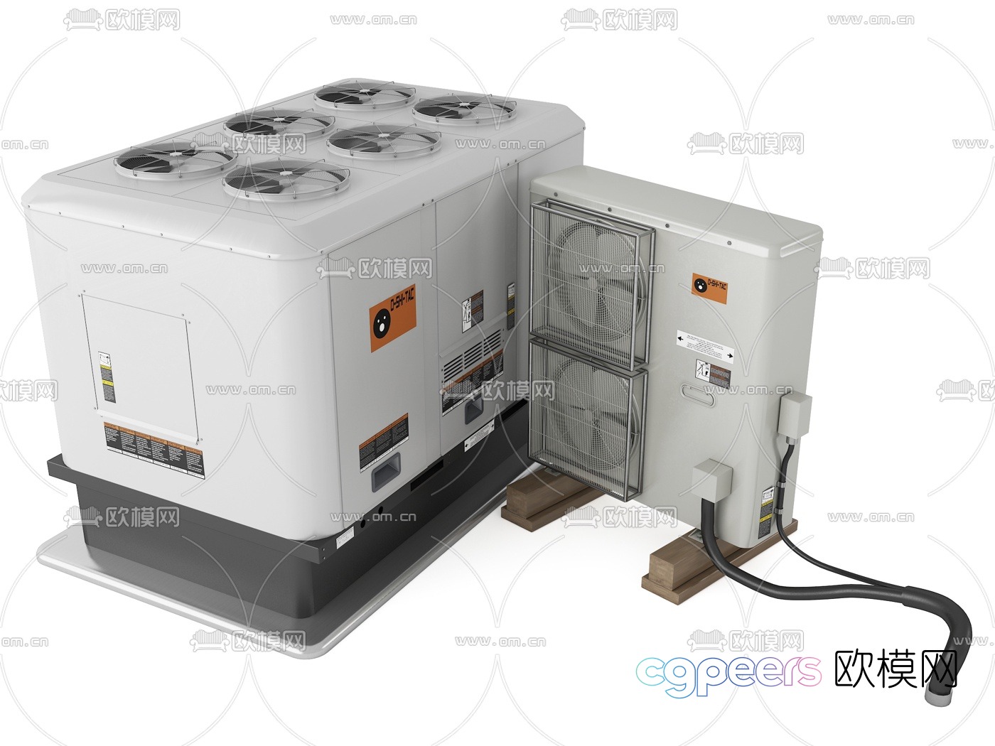 Modern industrial air conditioner outdoor unit 3d model Modern industrial air conditioner outdoor unit 3d model