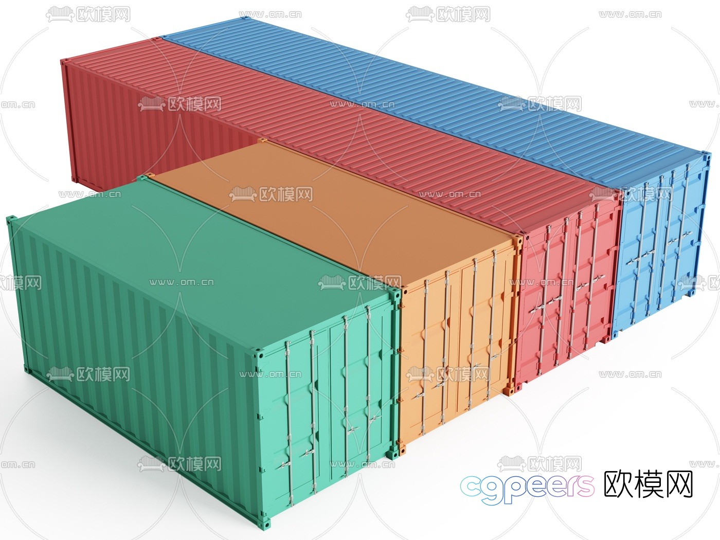 Industrial style container 3d model