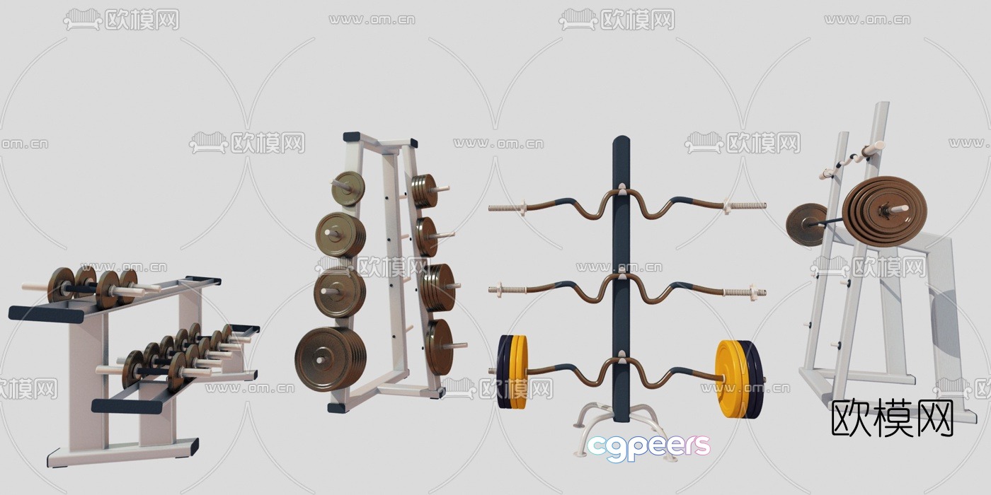 Modern fitness equipment 3d model Modern fitness equipment 3d model
