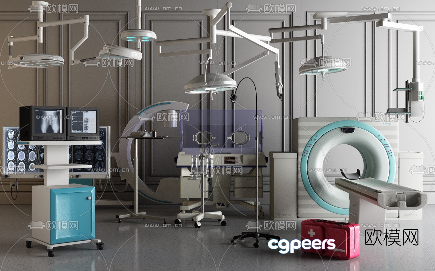 Modern medical equipment 3d model Modern medical equipment 3d model