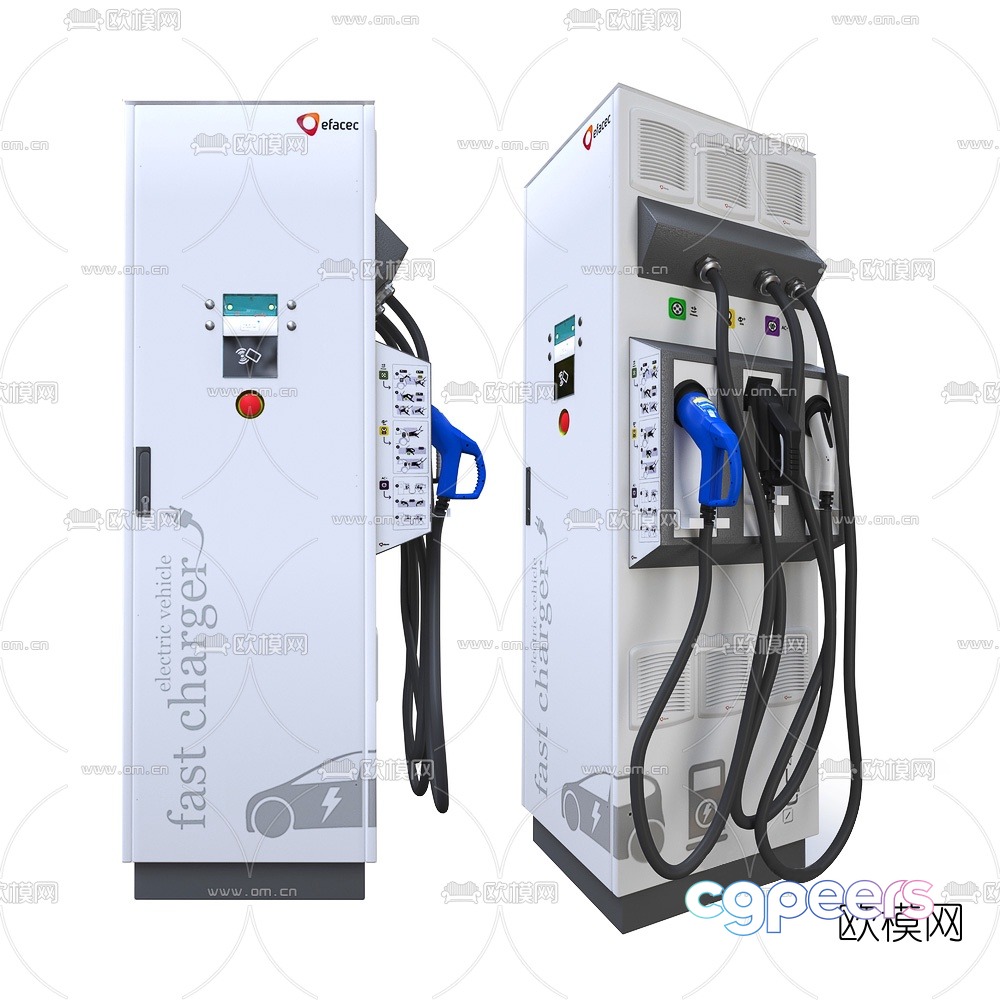 Modern new energy vehicle charging pile 3D model Modern new energy vehicle charging pile 3D model