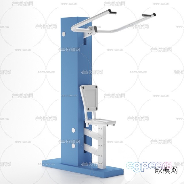 Modern metal outdoor fitness equipment free 3d model Modern metal outdoor fitness equipment free 3d model