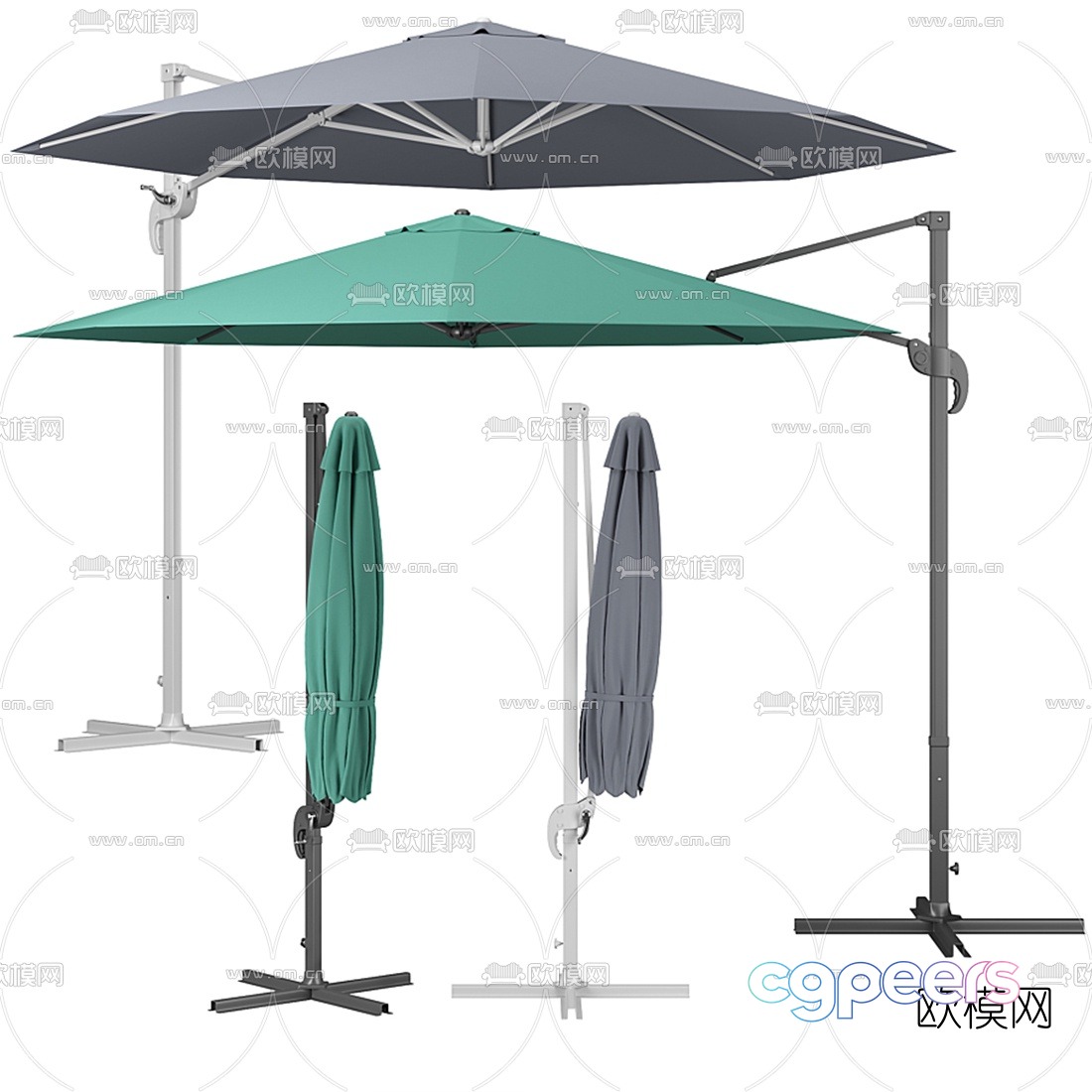 Modern outdoor parasol 3d model
