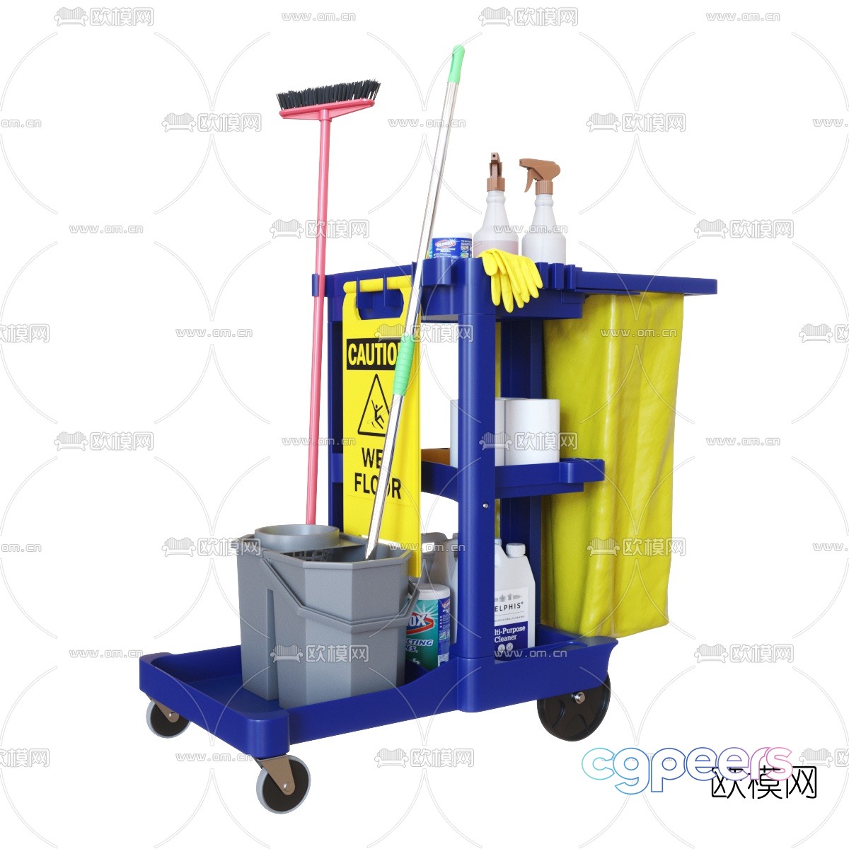 Modern cleaning truck cleaning truck 3d model