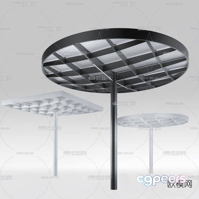 Modern metal canopy free 3d model Modern metal canopy free 3d model