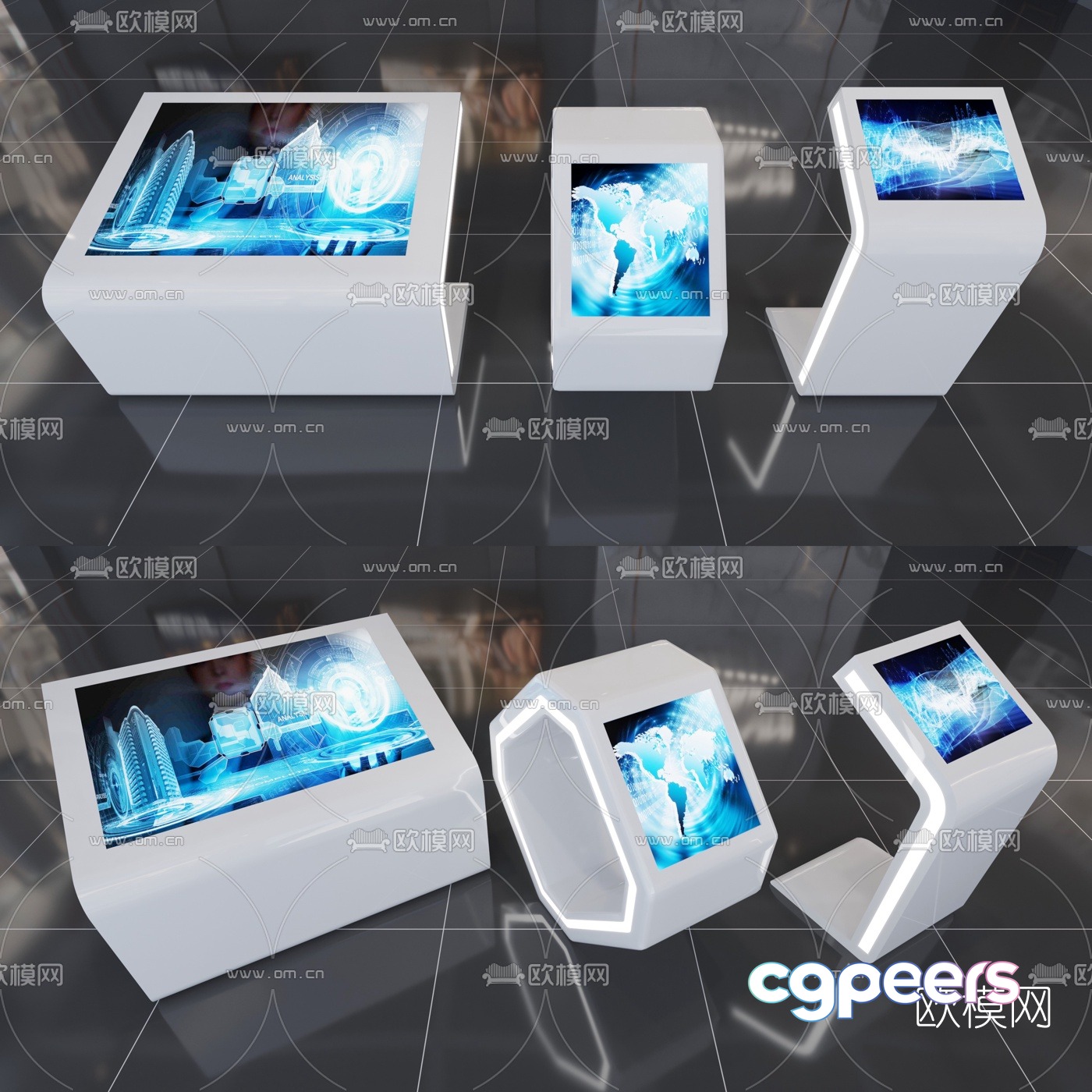Modern touch screen all-in-one 3d model Modern touch screen all-in-one 3d model