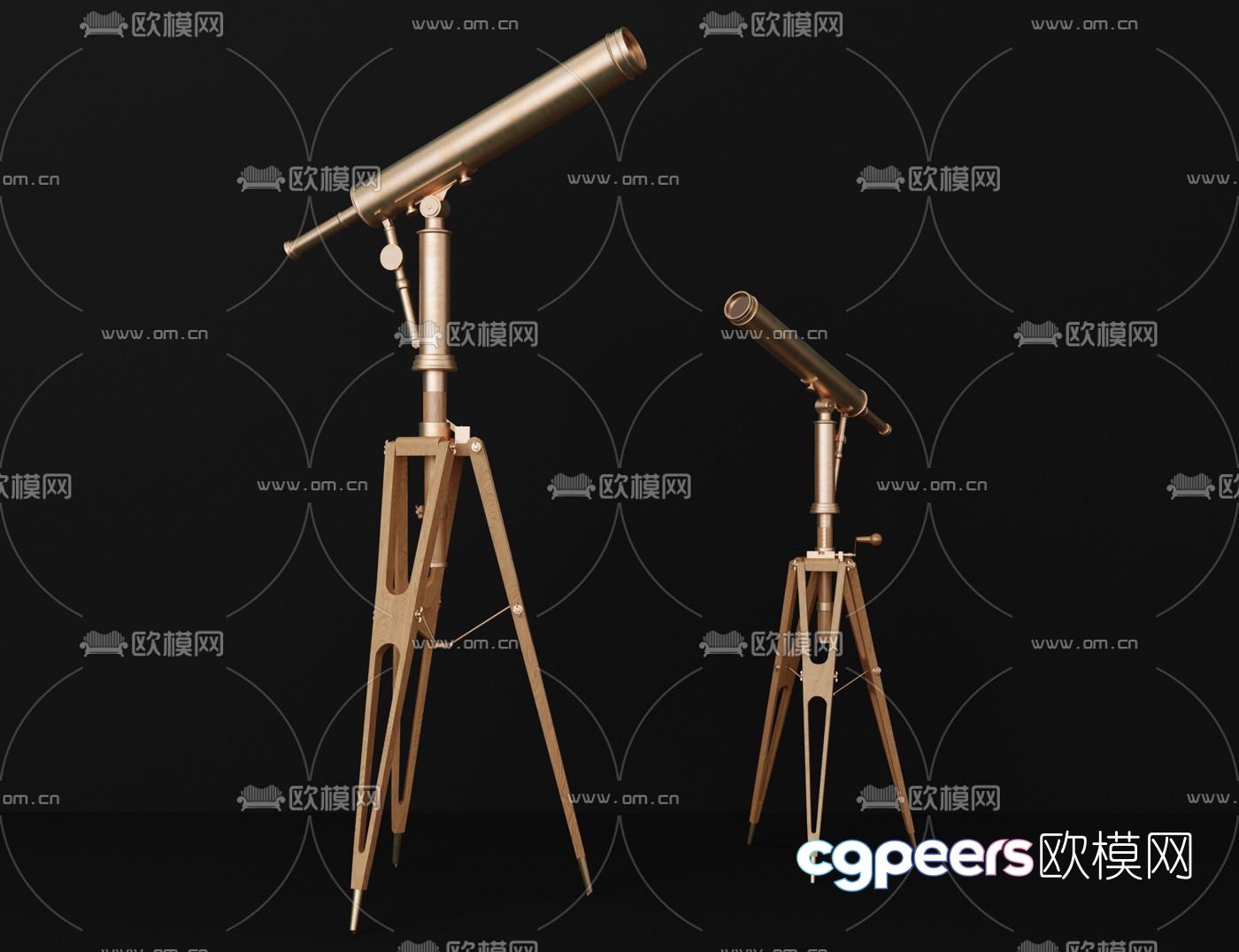 Modern astronomical telescope 3d model Modern astronomical telescope 3d model