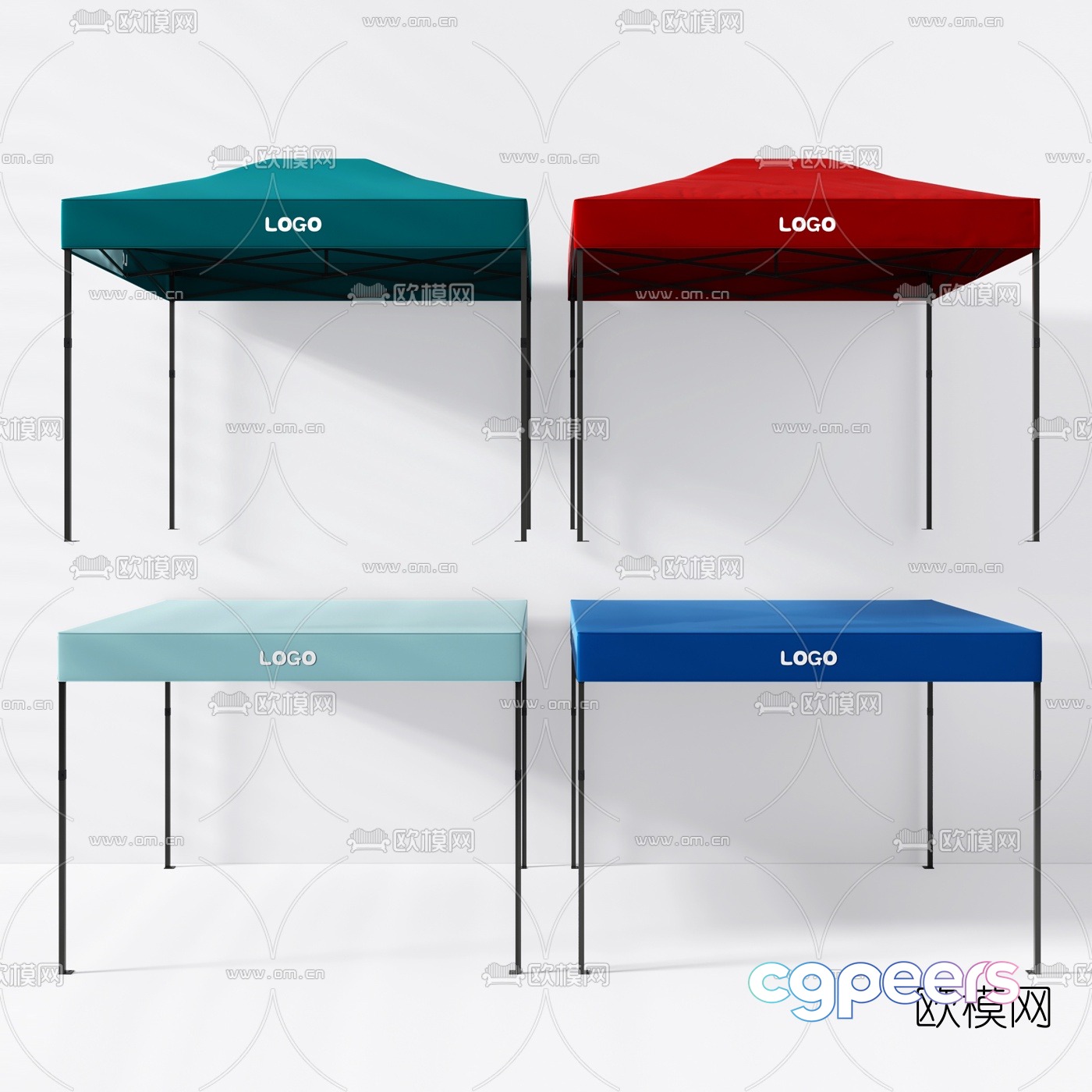 Modern outdoor folding tent 3d model