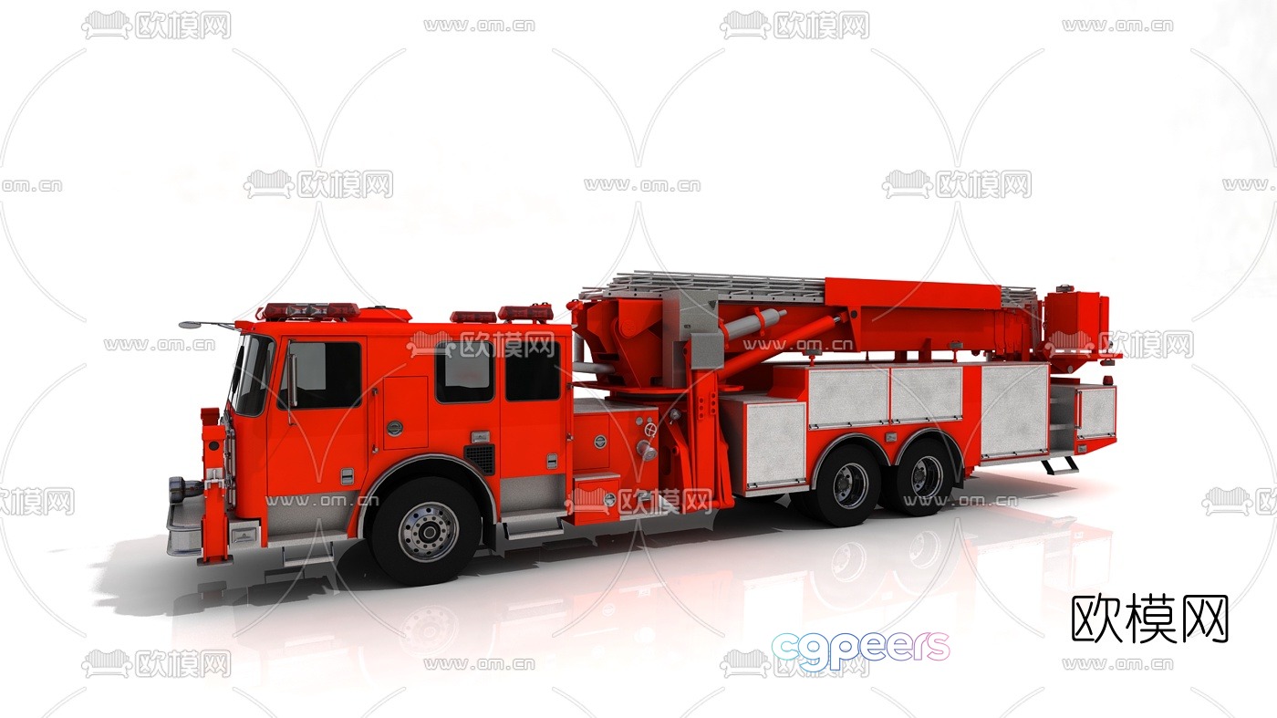 Modern fire truck 3d model Modern fire truck 3d model