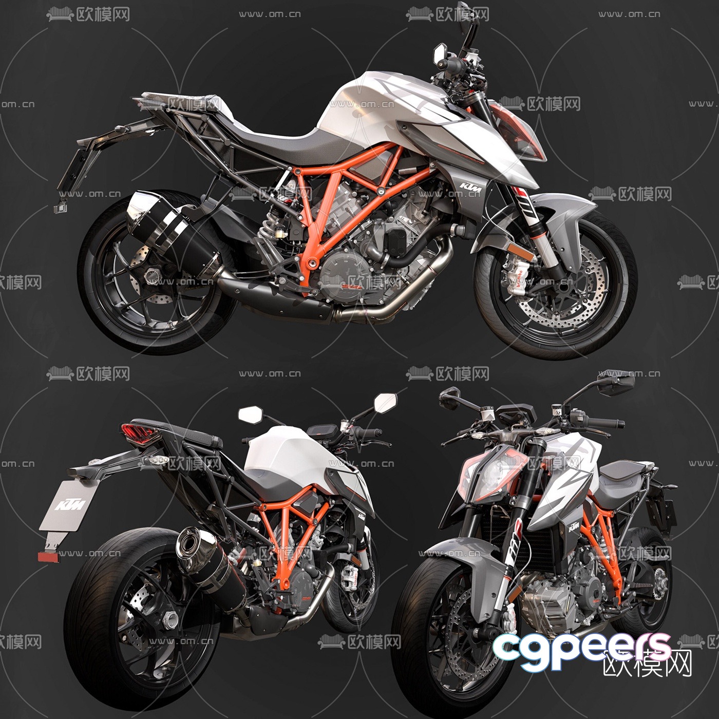 Modern motorcycle 3d model Modern motorcycle 3d model