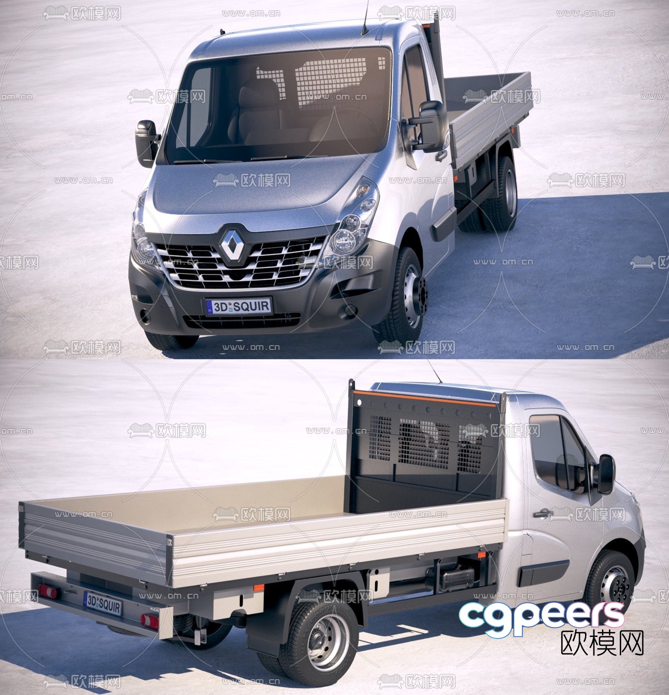 modern renault van 3d model modern renault van 3d model