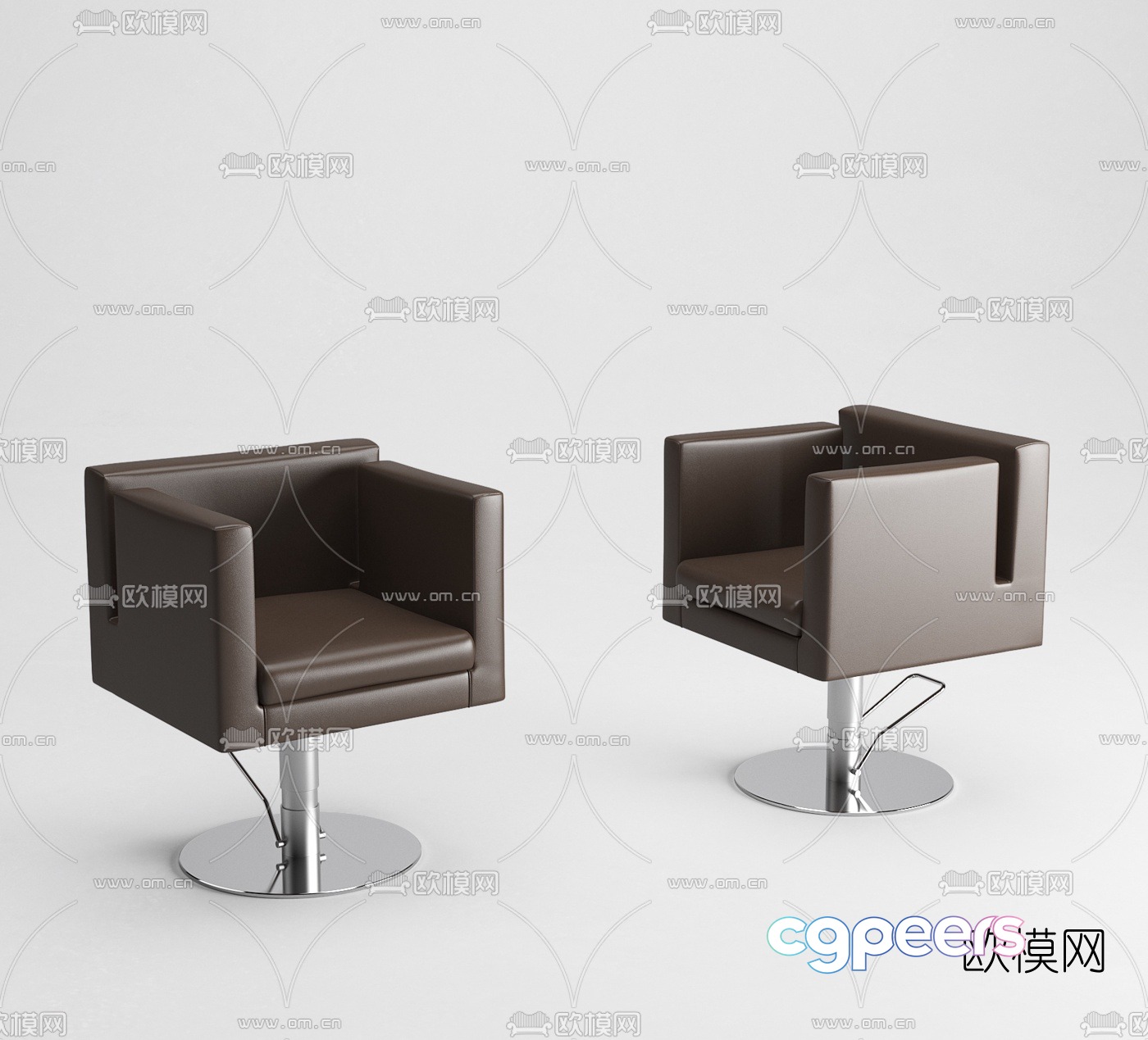 Modern leather barber chair 3d model 28 Modern leather barber chair 3d model 28