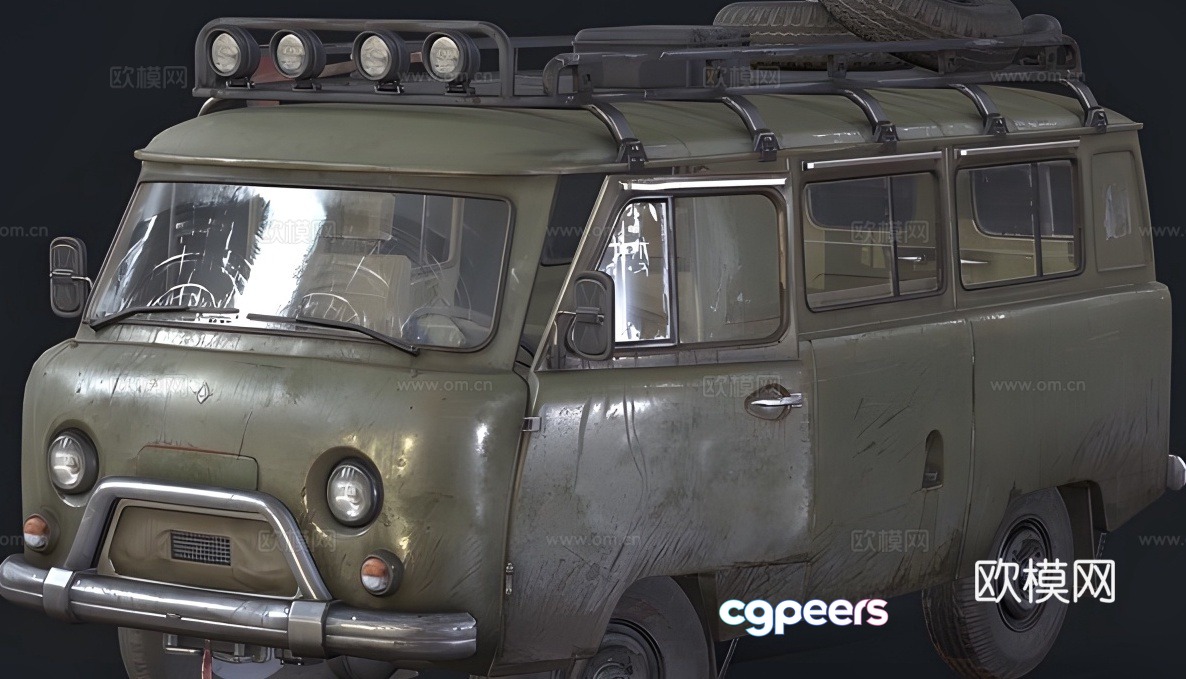 Military car old car 3d model Military car old car 3d model