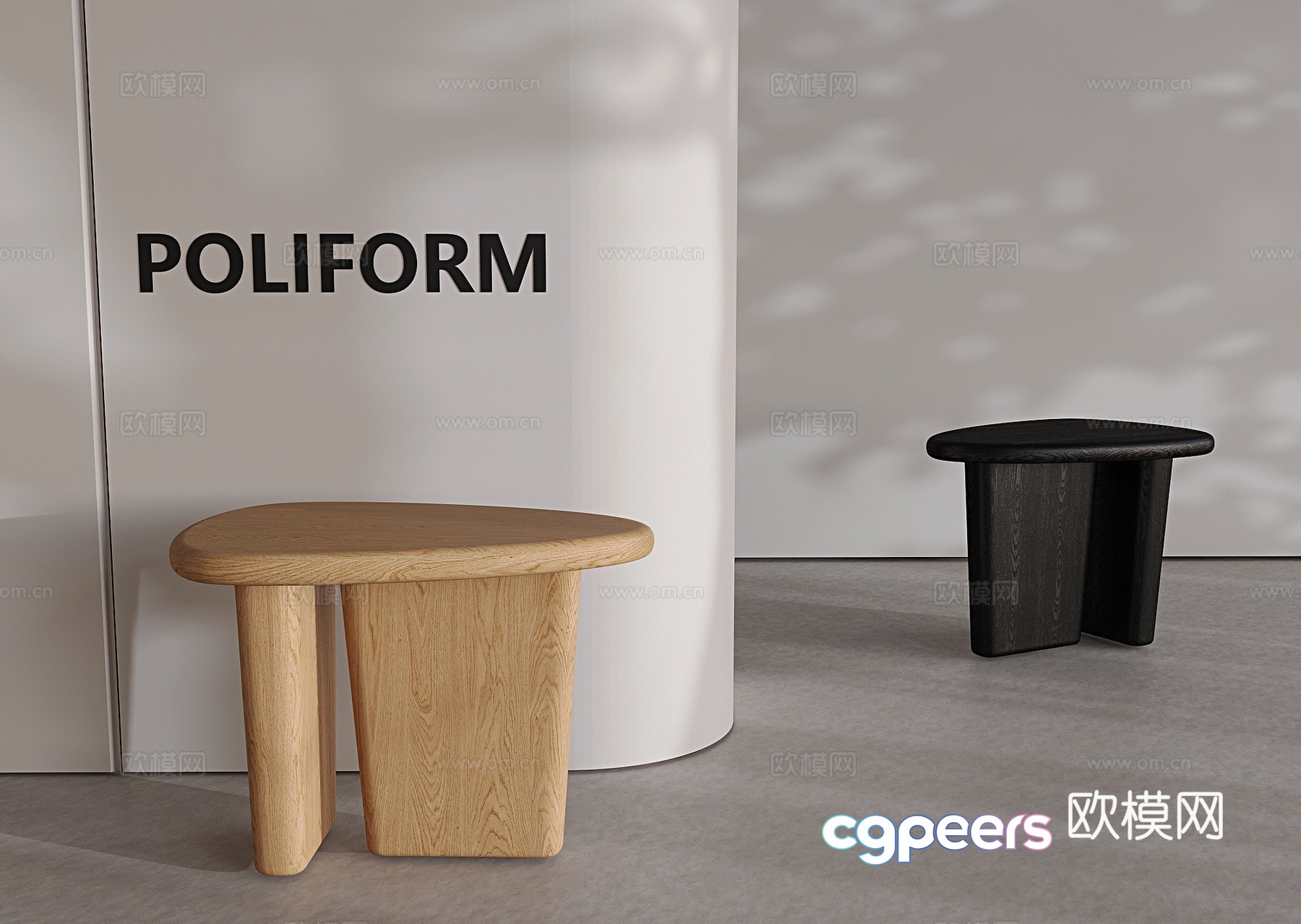 Nordic corner table side table table 3d model Nordic corner table side table table 3d model