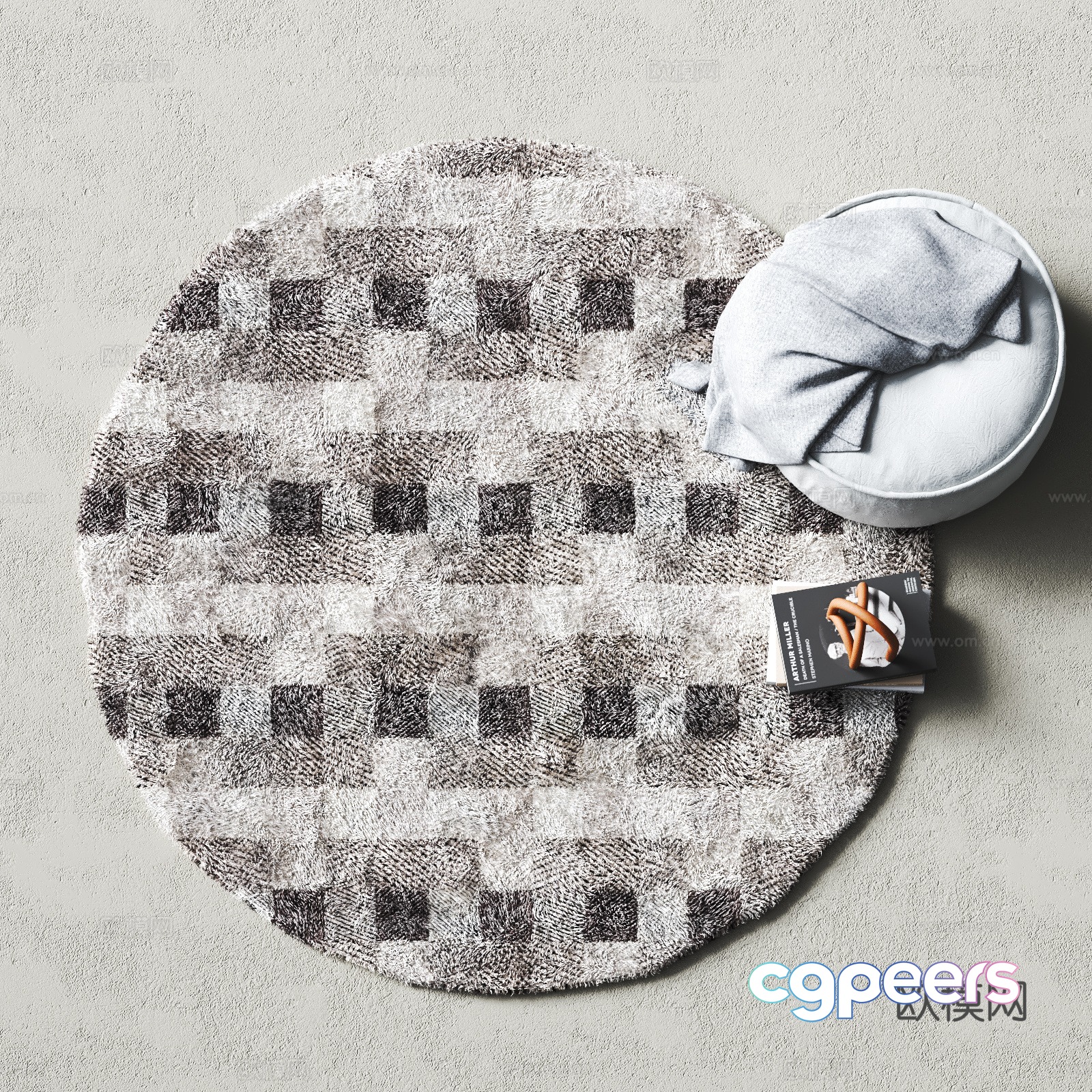 Modern round carpet 3d model Modern round carpet 3d model