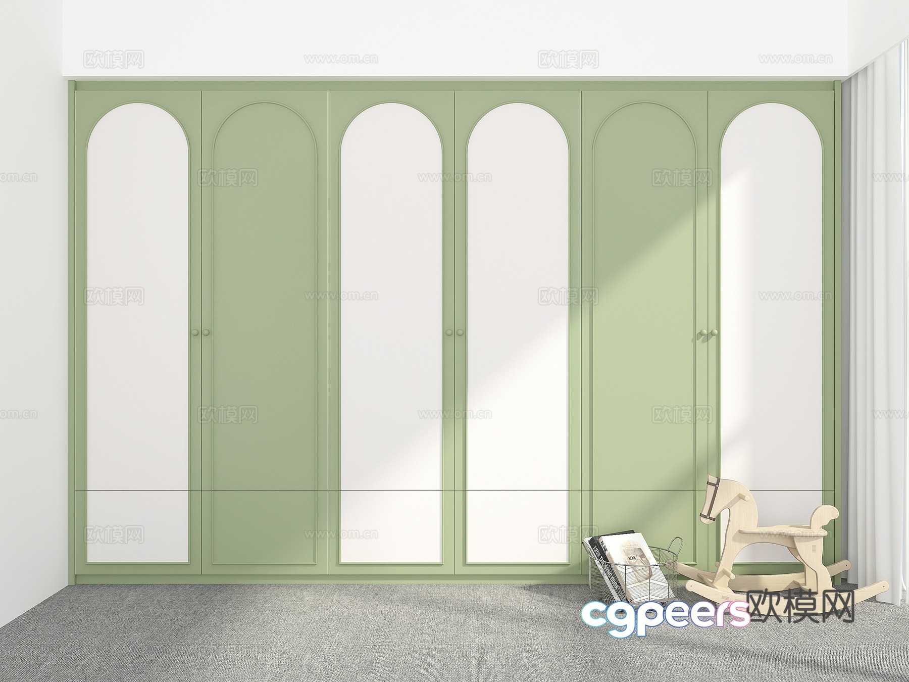Modern wardrobe 3d model Modern wardrobe 3d model