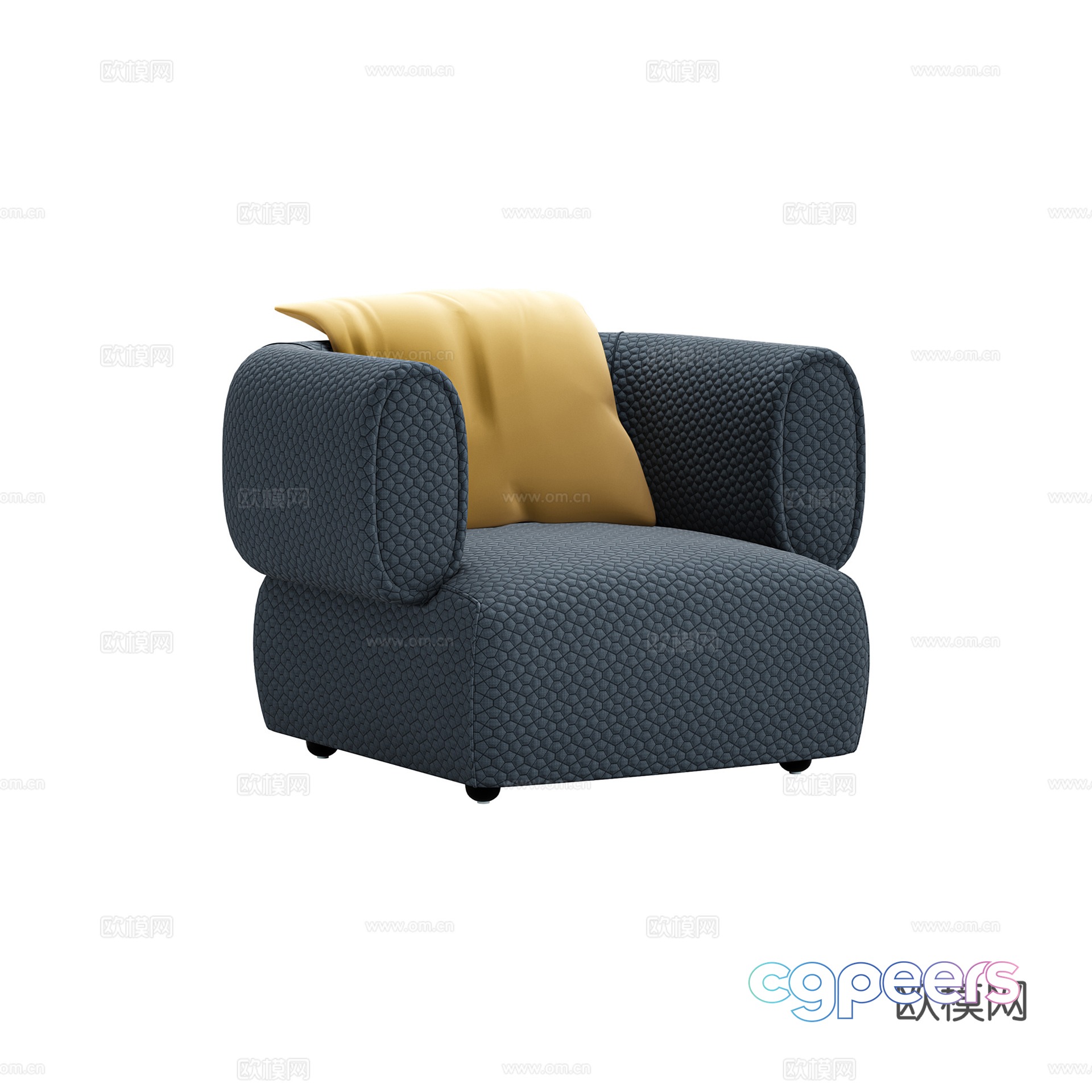 Modern single sofa 3d model Modern single sofa 3d model