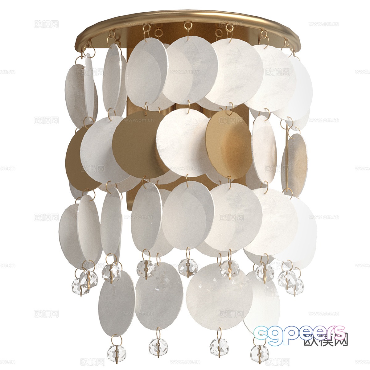 Disc chandelier restaurant chandelier 3d model Disc chandelier restaurant chandelier 3d model