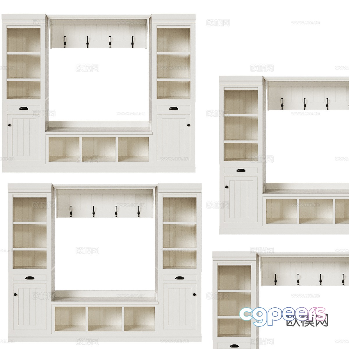 Nordic bookcase 3d model Nordic bookcase 3d model