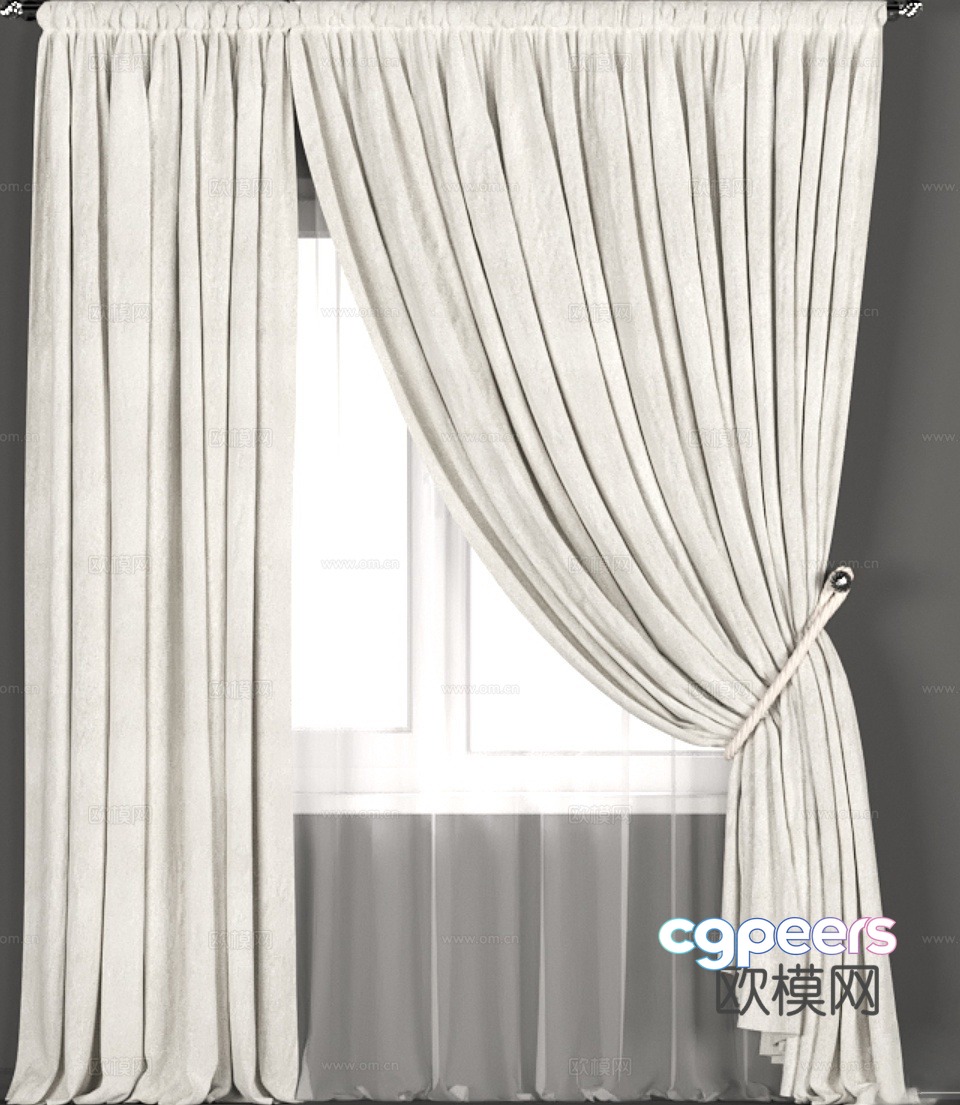 Plain curtain 3d model Plain curtain 3d model